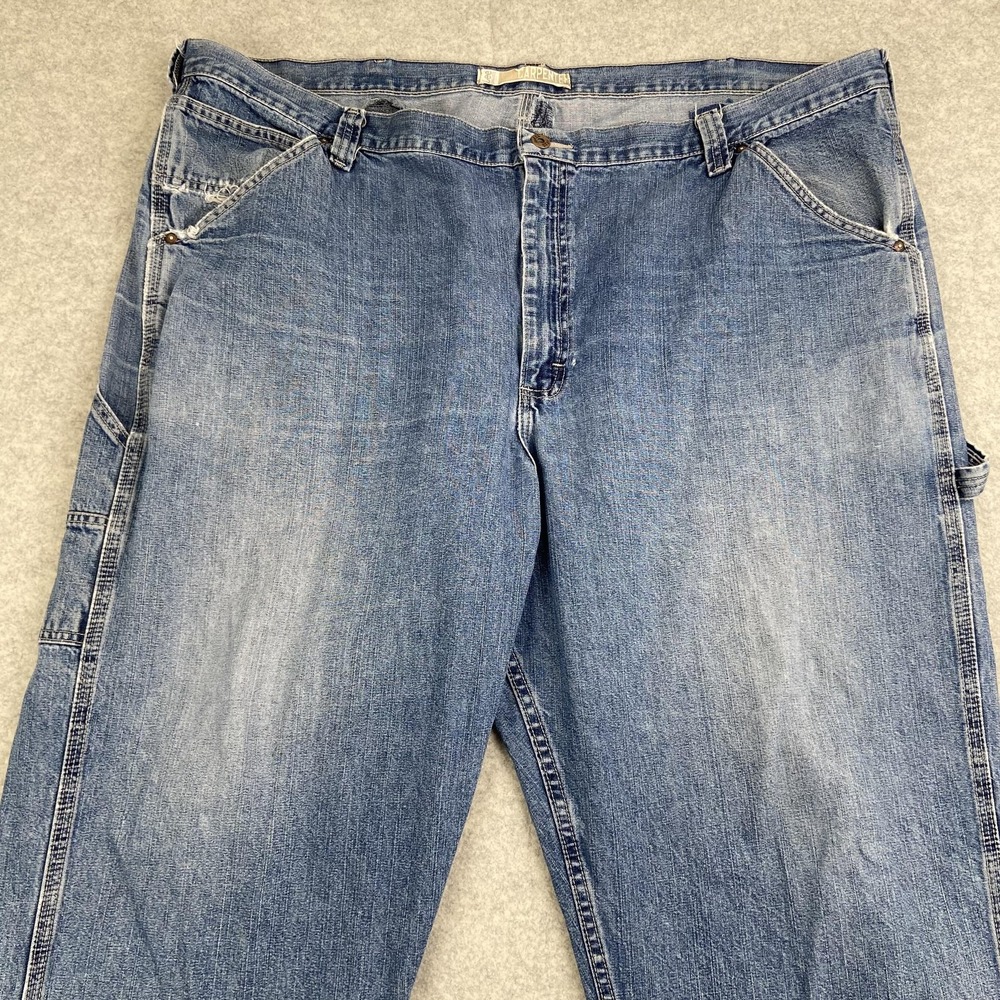 Lee Dungarees Carpenter Jeans Mens 48x32 (48x31) Blue Relaxed Fit Straight Denim